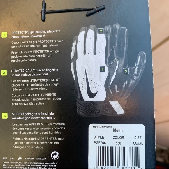 Nike D-Tack 6.0 Demolition Lineman  Football Gloves / 4XL - NWT - D56 - Picture 5 of 5